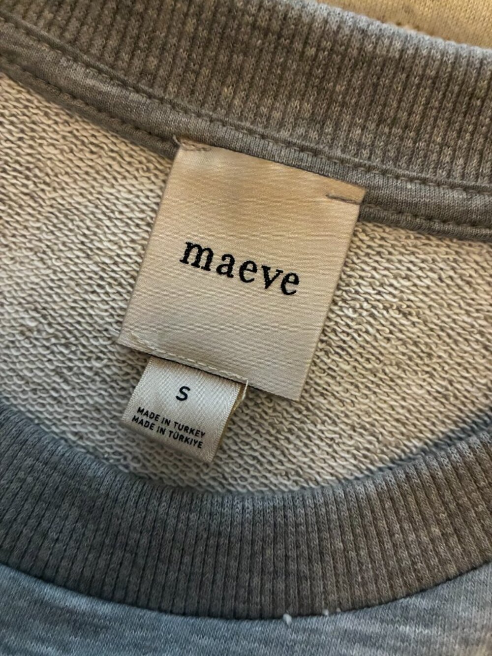 Maeve Gray Layered Ruffle Hem Sweatshirt - Picture 2 of 7